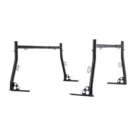 Truck Ladder Rack, 49-73 in Width, Extendable Universal Cargo Rack, Heavy Duty Steel with 800 lbs Static Load Capacity, Ideal for Canoes, Surfboards