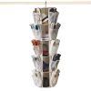 5-Tier/40-Pocket Canvas Carousel Organizer - Closet Storage-Hanging Storage