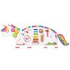 11-in-1 Dinosaur Activity Wall Busy Board Panels-- Wooden Sensory Toy-White