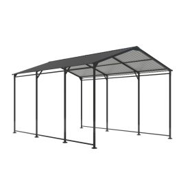 Metal Carport 10 Ã—15 FT Heavy Duty with Galvanized Steel Roof, Metal Garage Canopy with Galvanized Steel Roof & Frame
