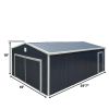 16' x 24' Metal Garage Shed with Double Front Doors, 10' Peak Height, Side Entry Door, 384 Sq-Ft Floor Space, TMG-MS1624