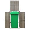 Single Wheelie Bin Shed Gray 27.6"x31.5"x46.1" Poly Rattan