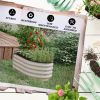 3.5' x 2' x 1.4' Galvanized Raised Garden Bed Kit, Outdoor Metal Elevated Planter Box with Safety Edging, Easy DIY Stock Tank for Growing Flowers