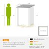 3.3' x 3.4' Metal Lean-to Garden Shed, Outdoor Weather Resistant Storage Shed with Lockable Door for Patio Garden Backyard Lawn, Dark Gray