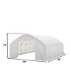 20' x 30' Straight Wall Peak Ceiling Storage Shelter with Heavy Duty 17 oz PVC Cover & Drive Through Door, TMG-ST2031V (Previously ST2030V)
