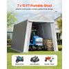 Outdoor Storage Shed, 7 x 12 ft Portable Storage Tent with Roll-up Door, Waterproof Canopy Shed Shelter, Heavy Duty Frame