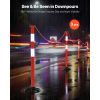3 Pack Traffic Delineator Posts, 34 in Traffic Safety Cones with Weighted Base, Reflective Strips and Chain