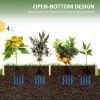96" x 24" x 10" Wooden Raised Garden Bed with 2 Planter Box and Non-woven Fabric Liner for Backyard, Patio to Grow Vegetables, Herbs, and Flowers