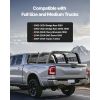 Overland Truck Bed Rack, 54.3-68.3 in Width, Adjustable Overland Bed Cargo Rack with Sidebar and 900 lbs Static Load Capacity, Heavy Duty Steel