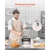 Electric Pizza Dough Press Machine, 6 inch Pizza Pastry Press Plate, Stainless Steel Bread Presser, Adjustable Thickness Commercial Forming Machine