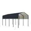 12' x 20' Metal Shed Carport with 8' Open Sidewalls, TMG-MSC1220