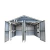 20' x 20' Metal Garage Shed, 9' High Double Front Doors, 13' Peak, 400 Sq-Ft TMG-MS2020