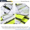 9 Pockets High Visibility Zipper Front Safety Vest | White with Dual Tone High Reflective Strips | Meets ANSI/ISEA Standards (901-White, Large)