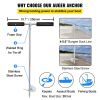 Sand Anchor, 18" Length Auger to The Beach and Sandbar, 316 Stainless Steel Screw Anchor with Removable Handle, Bungee Line & Carry Bag