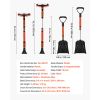 Snow Shovel and Snow Brush, 42 in Extendable Snows Broom & Ice Scraper with 180Â° Pivoting Brush Head, Non-Slip Grip