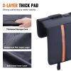 Tailgate Bike Pad, 53" Truck Tailgate Pad Carry 5 Mountain Bikes, Upgraded Grooves Tailgate Protection Pad with Reflective Strips and Tool Pockets