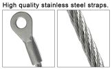 10 inches Stainless Steel Furniture Straps for Baby Proofing, No-Drill Furniture Anchors Earthquake Straps