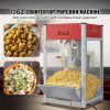 Popcorn Maker, 1440W Popcorn Popper Machine, 12 Oz Kettle Makes 80 Cups per Batch, Countertop Popcorn Maker with Tempered Glass