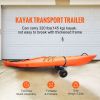 Heavy Duty Kayak Cart, 320lbs Load Capacity, Detachable Canoe Trolley Cart with 10'' Solid Tires, Adjustable Brackets & Nonslip Support Foot