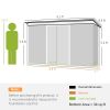 9'x4.5'x5.5' Rust Resistant Metal Garden Shed, Vented, Green/White, Perfect for Backyard Lawn Tool Storage Garden Essentials