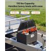 Trailer Tongue Box, 26" x 13" x 12" Aluminum Trailer Tongue Tool Box, Heavy Duty Storage Organizer with Lock and Keys