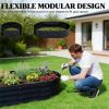 Elevated garden bed, planting box, dark gray