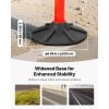 3 Pack Traffic Delineator Posts, 34 in Traffic Safety Cones with Weighted Base, Reflective Strips and Chain
