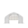 20' x 30' Straight Wall Peak Ceiling Storage Shelter with Heavy Duty 17 oz PVC Cover & Drive Through Door, TMG-ST2031V (Previously ST2030V)