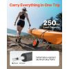 Kayak Cart, 250 lbs Load Capacity, Foldable Kayak Trolley with 10-inch Solid Rubber Tires & 1 Ratchet Strap, Paddle Board Trolley for Carrying Kayaks