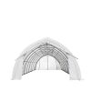 20' x 40' Arch Wall Peak Ceiling Storage Shelter with Heavy Duty 17 oz PVC Cover & Drive Through Doors, TMG-ST2041PV(Previously(ST2040PV)