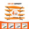 Wall Kayak Storage Rack, 4-Capacity Wall Mounted Kayak Holders for Kayak Canoe Paddle Board, Kayak Storage Hooks with Adjustable Padded Arms