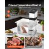 Sous Vide Precision Cooker, 1500W Sous-Vide Cooking Machine, Immersion Circulator with LED Digital Display, Adjustable Screw Clamp, Fast-Heating