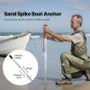 Sand Spike Boat Anchor, 36 in Slide Anchor Shore Spike, Galvanized Carbon Steel Boat Shore Anchors, Shallow Water Beach Anchors
