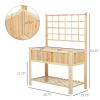 Elevated Garden Bed Wooden Planter Box for Vegetables Flowers with Shelf Outdoor Indoor