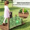 Wooden garden bridge, pedestrian overpass
