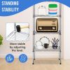 Adjustable Storage Shelves Metal Storage Shelf fo adults(Chrome, 16.7LÃ—11.8WÃ—63.6H)