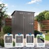 5X3 FT Metal Outdoor Storage Shed, Tool Shed with Pitched Roof and Lockable Door Compact Metal Tool Shed for Garden, Backyard, Patio