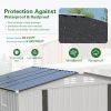 6X3.5FT Metal Storage Shed,Tool Shed with Peaked Roof Waterproof with Clear Window and Lockable Door Compact Tool Shed for Garden, Backyard,Patio