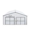 30' x 40' Metal Garage Shed, 11' High Double Front Doors, 17' Peak, 1260 Sq-Ft TMG-MS3040