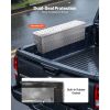 Truck Bed Tool Box, Heavy Duty Aluminum Tool Box with Tread Patterns, Storage Toolbox Chest Organizer with Lock and Key, Ideal for Pickup, Truck Bed