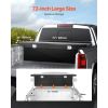 Crossover Truck Tool Box, 72x20x14 In, Heavy Duty Aluminum Toolbox with Diamond Texture, Pick Up Truck Bed RV Trailer Toolbox