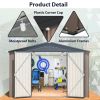 10' x 10' Metal Storage Shed for Ourdoor, Steel Yard Shed with Design of Lockable Doors, Utility and Tool Storage for Garden, Backyard, Patio