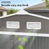 Storage shed, garden room, tool room, metal shed, light gray