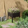 Elevated Garden Bed, Brown Plastic 15x15, Self-Watering with Drainage DIY Kit