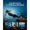 Scuba Tank, 0.5L Portable Diving Tank, Diving Oxygen Cylinder Support 5-10 Minutes Underwater Breathing, 32.81 ft Diving Depth