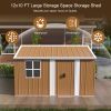 12x10 FT Heavy-Duty Metal Storage Shed with Windows, Lockable Door & Ventilation - Weatherproof Outdoor Garden Shed for Backyard, Lawn