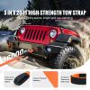 Heavy Duty Tow Strap Recovery Kit 3" x 20 ft (MBS-36,000 lbs) Tree Saver Winch Strap, Triple Reinforced Loop & Protective Sleeves & Storage Bag