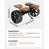 Kayak Cart, 300 lbs Load Capacity, Foldable Kayak Trolley with 10-inch Solid Rubber Tires & 1 Ratchet Strap, Paddle Board Trolley for Carrying Kayaks