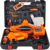 Electric Car Jack, 3 Tons /6600 lbs Scissor Jack with Electric Impact Wrench, 12V Car Jack with Double Saddles with Remote Control