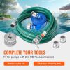 Suction Hose Kit for Water Pump, with 2 in x 50 ft Blue Backwash Hose, 20 ft Green Suction Hose, and Steel Round Hole Strainer, Camlocks, Clamps